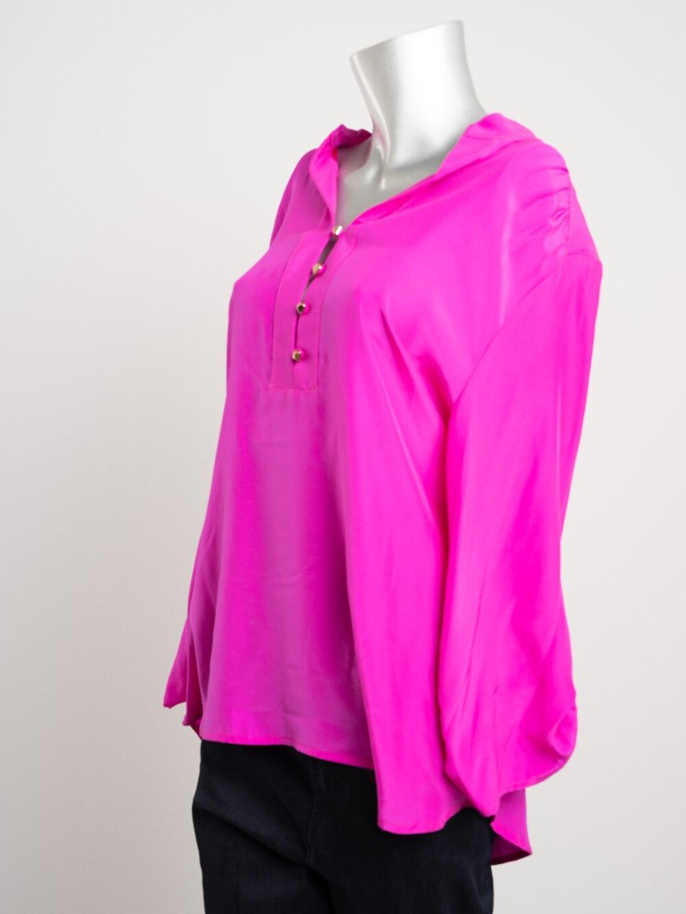 Silk Hot Pink Blouse